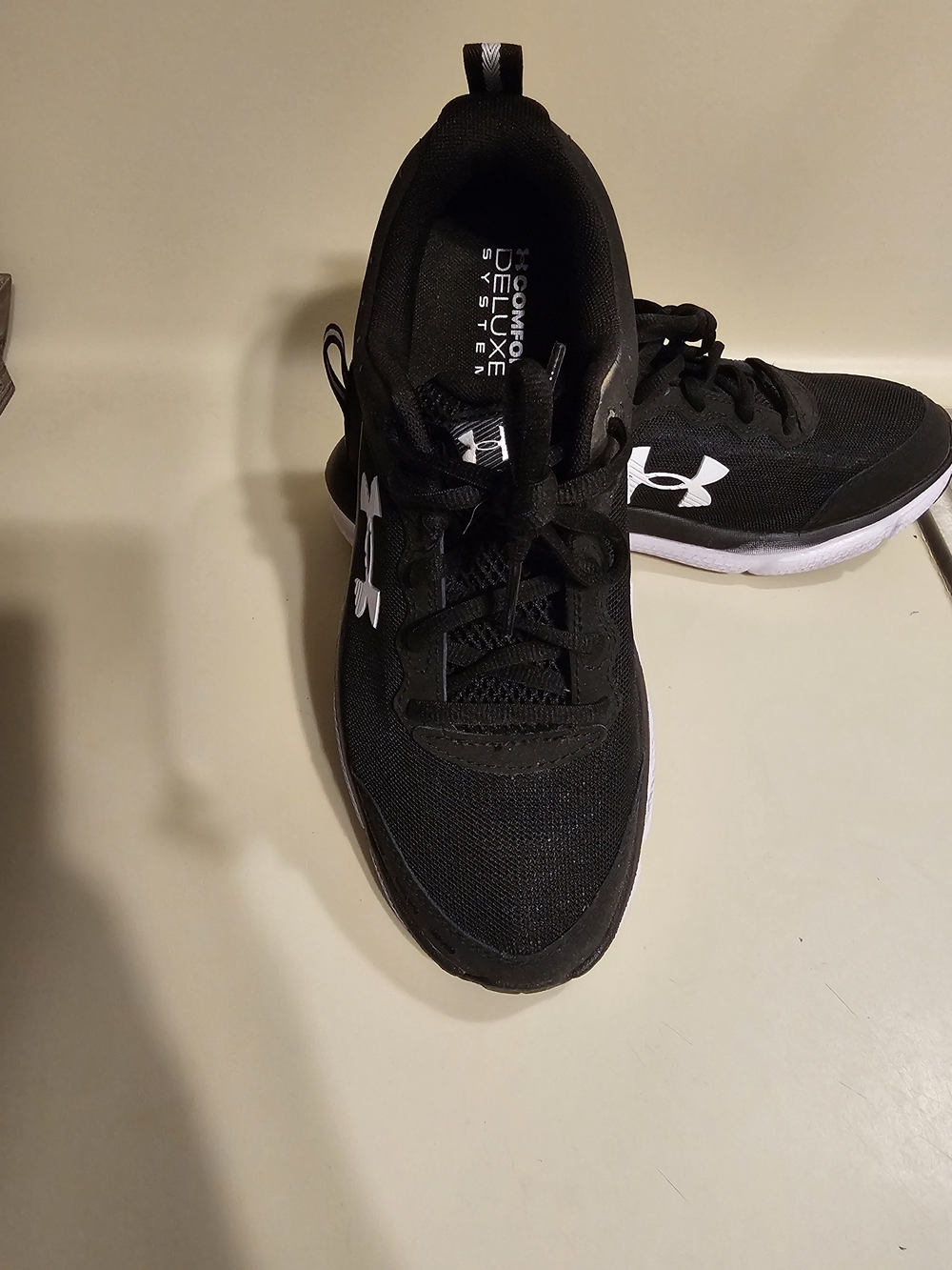 Under Armour Black & White Athletic Shoes - Picture 3 of 6